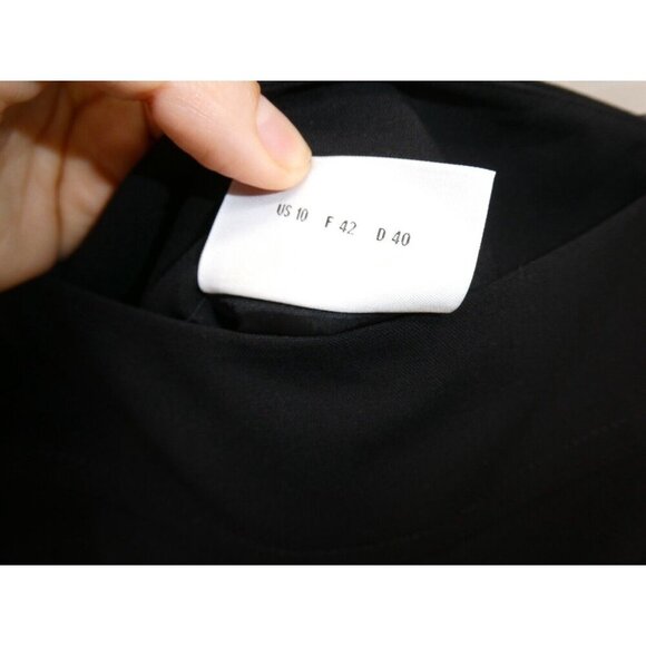 Akris Punto Wool Black Knee Length Pencil Skirt Size US 10 Back Zip Lined Career - Picture 9 of 12